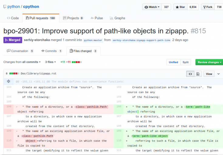 bpo-29901: Improve support of path-like objects in zipapp 分析