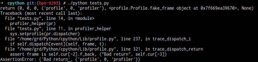 Python Libs - Why "profile" can't be context manager?